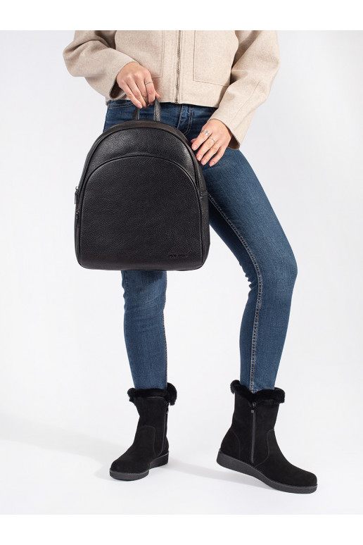 pašiltinti   juodos spalvos moteriški batai su kailiuku Sergio Leone