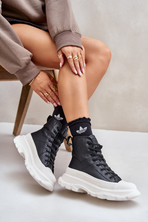   pašiltinti laisvalaikio batai su platforma Big Star OO274A599 Juodos spalvos