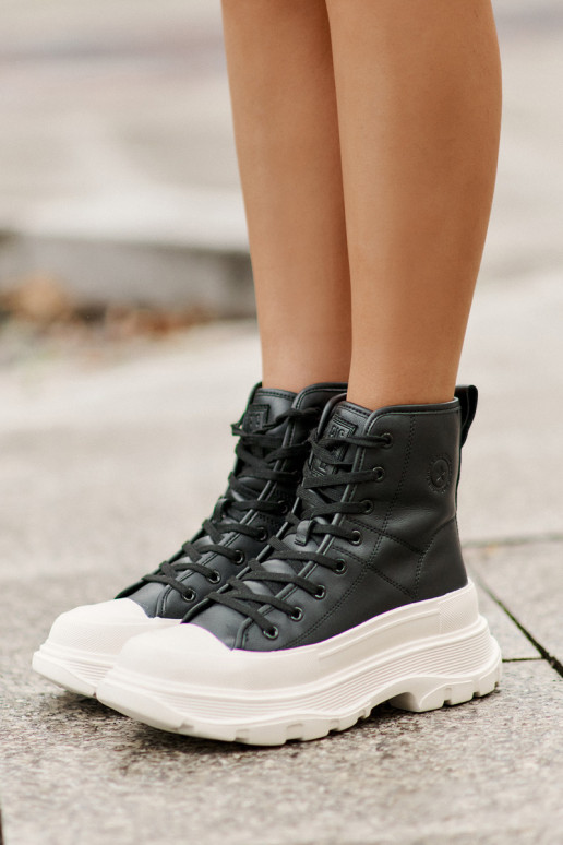   pašiltinti laisvalaikio batai su platforma Big Star OO274A599 Juodos spalvos