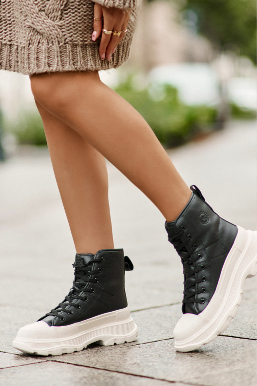   pašiltinti laisvalaikio batai su platforma Big Star OO274A599 Juodos spalvos