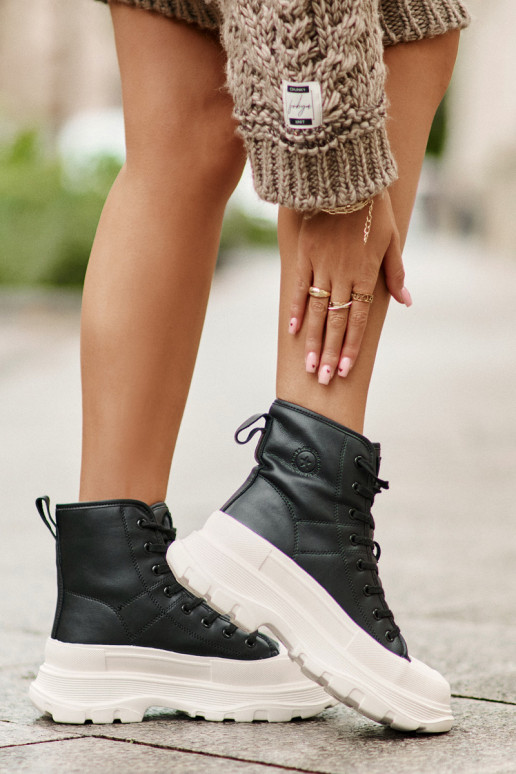   pašiltinti laisvalaikio batai su platforma Big Star OO274A599 Juodos spalvos