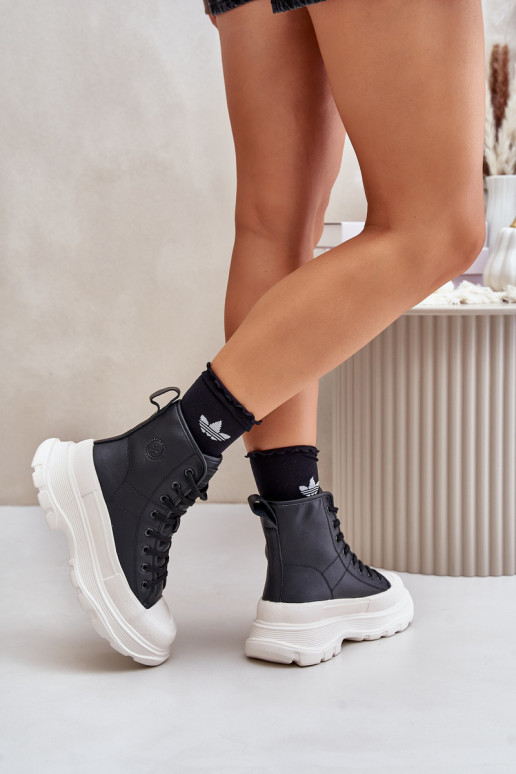   pašiltinti laisvalaikio batai su platforma Big Star OO274A599 Juodos spalvos