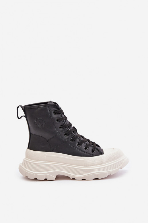   pašiltinti laisvalaikio batai su platforma Big Star OO274A599 Juodos spalvos