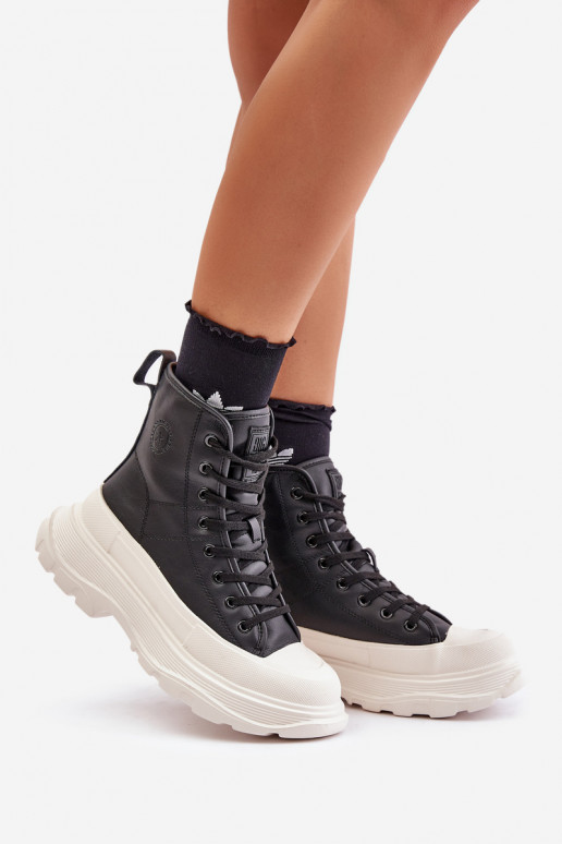   pašiltinti laisvalaikio batai su platforma Big Star OO274A599 Juodos spalvos
