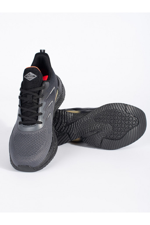 Juodos ir-pilkos spalvos  sportiniai batai su raištukais