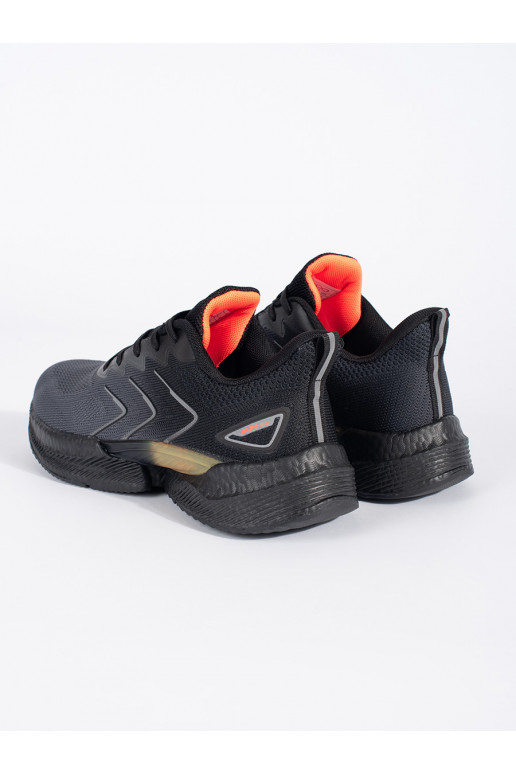 Juodos ir-pilkos spalvos  sportiniai batai su raištukais