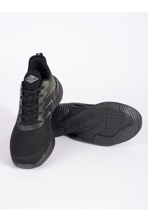 Juodos ir-žalios spalvos  sportiniai batai su raištukais