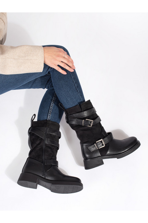 Juodos spalvos moteriški batai  