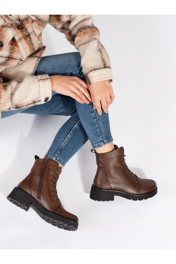 tamsios rudos spalvos batai su masyviu kulnu Sergio Leone 2