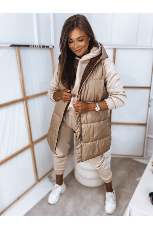 Rudos spalvos moteriška liemenė  ROSI Rudos spalvos moteriška liemenė  ROSI