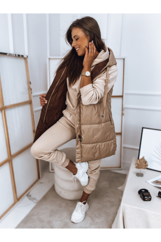 Rudos spalvos moteriška liemenė  ROSI Rudos spalvos moteriška liemenė  ROSI