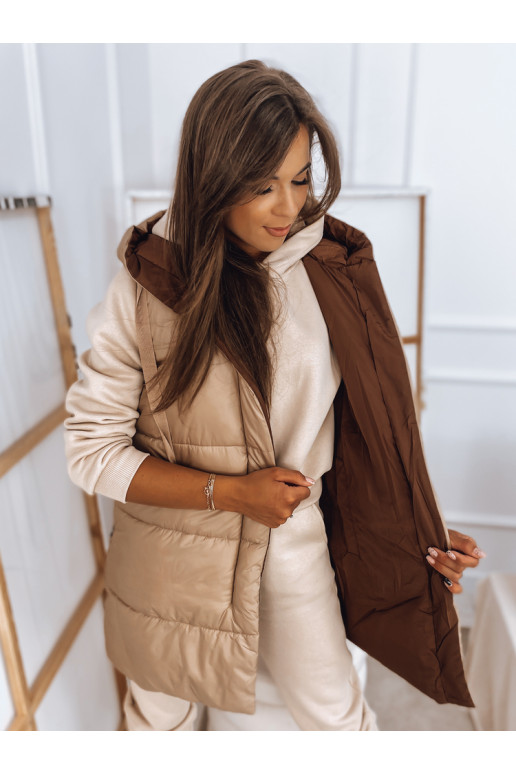 Rudos spalvos moteriška liemenė  ROSI Rudos spalvos moteriška liemenė  ROSI