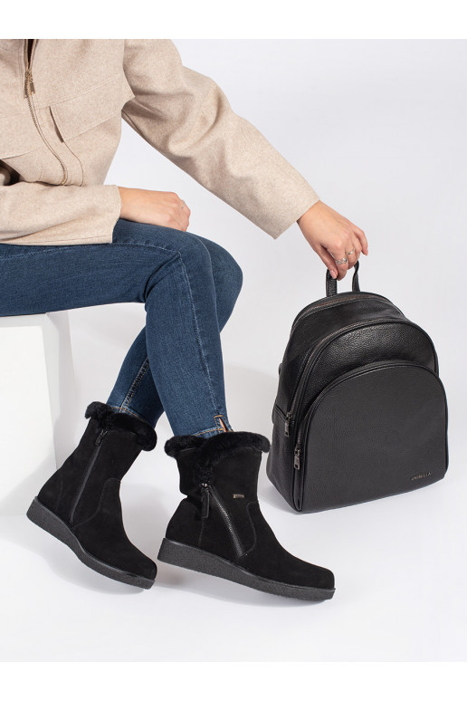 juodos spalvos klasyczny kuprinė damski