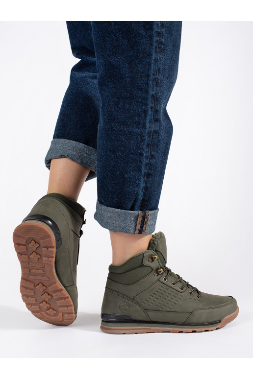 chaki spalvos Trekingo batai su pašiltinimu