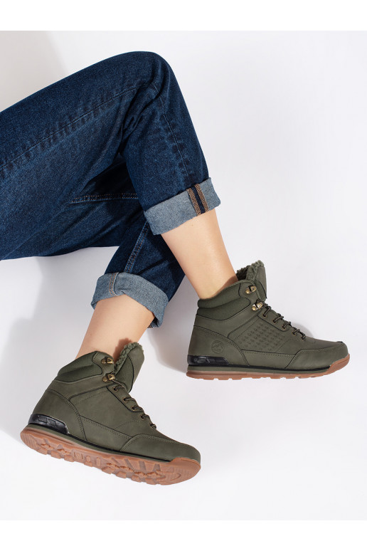 chaki spalvos Trekingo batai su pašiltinimu