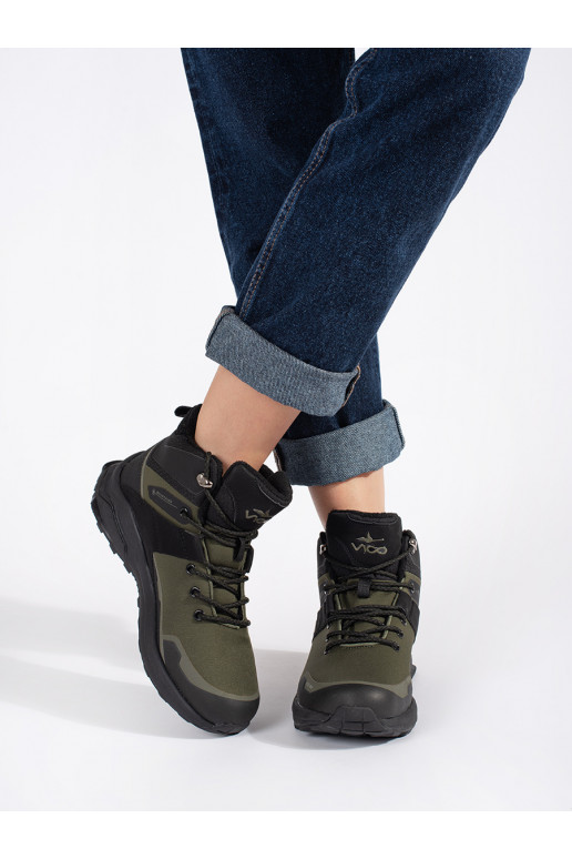 chaki spalvos Trekingo batai su pašiltinimu