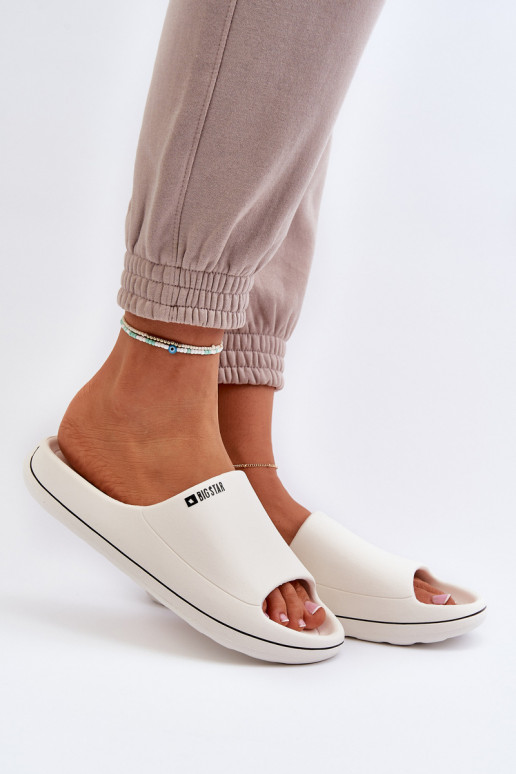  Moteriškos šlepetės Big Star NN274A043 baltos spalvos