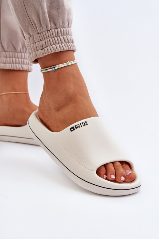  Moteriškos šlepetės Big Star NN274A043 baltos spalvos