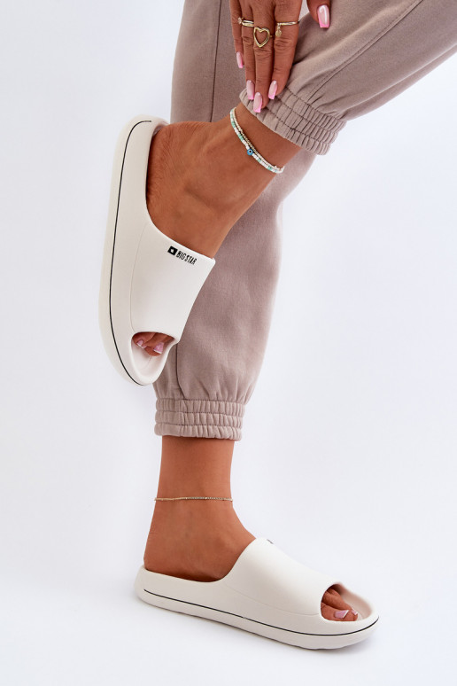  Moteriškos šlepetės Big Star NN274A043 baltos spalvos