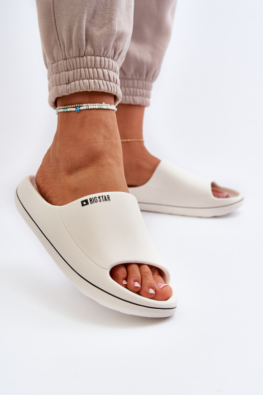  Moteriškos šlepetės Big Star NN274A043 baltos spalvos