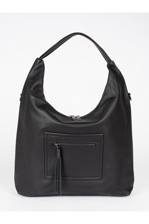 juoda   Moteriška rankinė z regulowanym paskiem