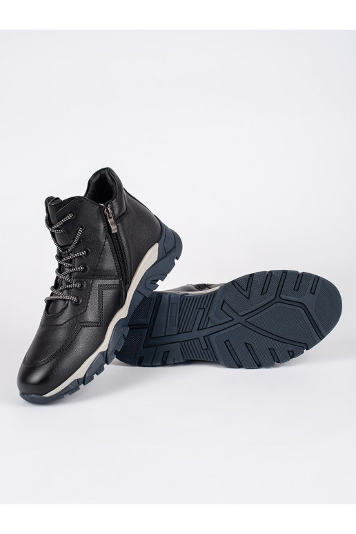  juodos spalvos batai su raištukais su pašiltinimu