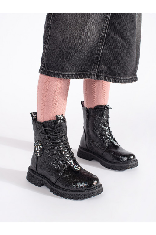 Juodos spalvos su raištukais batai su pašiltinimu 