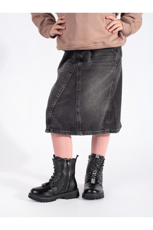 Juodos spalvos su raištukais batai su pašiltinimu 