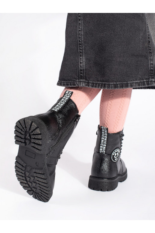Juodos spalvos su raištukais batai su pašiltinimu 