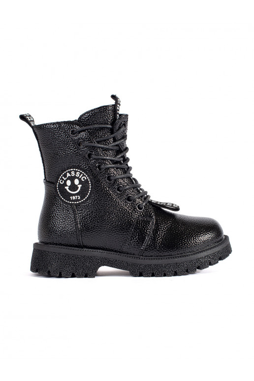 Juodos spalvos su raištukais batai su pašiltinimu 