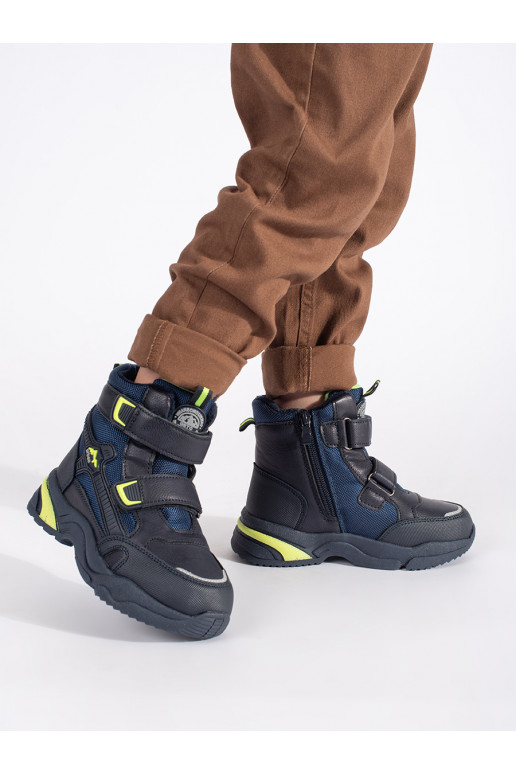 tamsiai mėlynos spalvos su pašiltinimu trzewiki  tamsiai mėlynos spalvos su pašiltinimu trzewiki