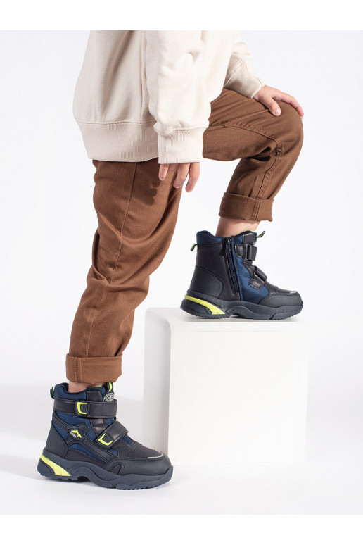 tamsiai mėlynos spalvos su pašiltinimu trzewiki  tamsiai mėlynos spalvos su pašiltinimu trzewiki