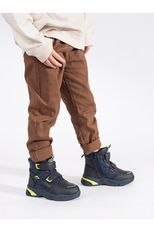 tamsiai mėlynos spalvos su pašiltinimu trzewiki  tamsiai mėlynos spalvos su pašiltinimu trzewiki