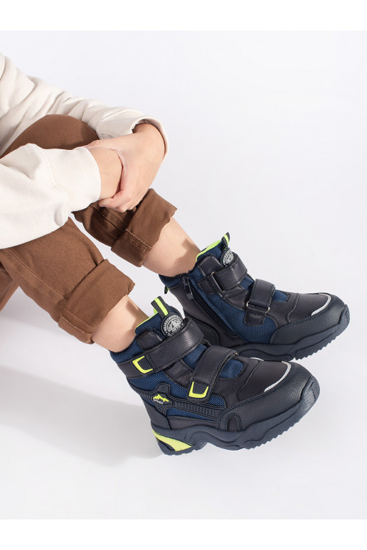 tamsiai mėlynos spalvos su pašiltinimu trzewiki  tamsiai mėlynos spalvos su pašiltinimu trzewiki