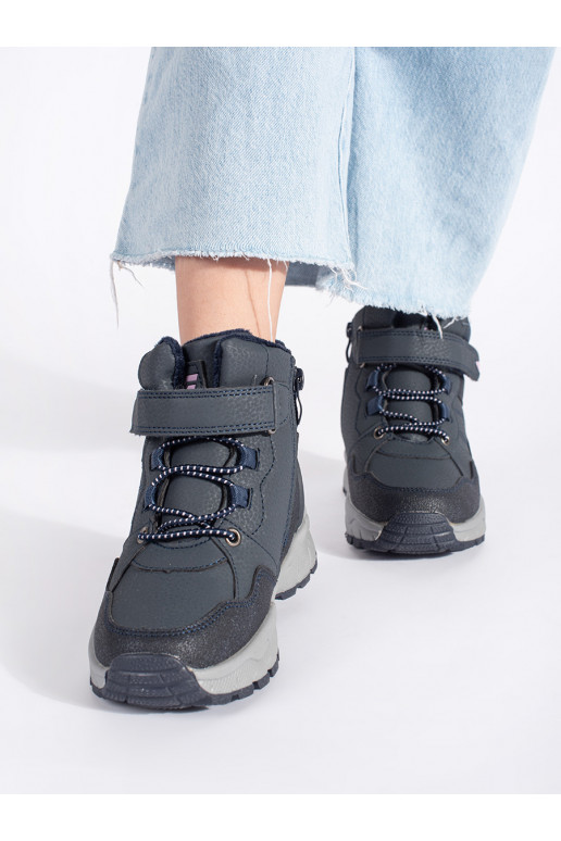 tamsiai mėlynos spalvos su pašiltinimu trzewiki  tamsiai mėlynos spalvos su pašiltinimu trzewiki