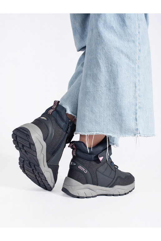 tamsiai mėlynos spalvos su pašiltinimu trzewiki  tamsiai mėlynos spalvos su pašiltinimu trzewiki