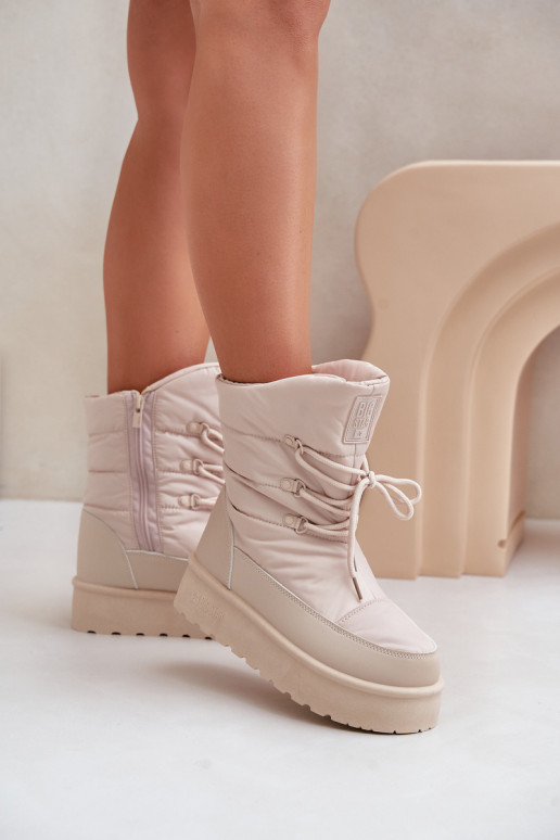 sniego batai su platforma  Big Star OO274885 smėlio spalvos