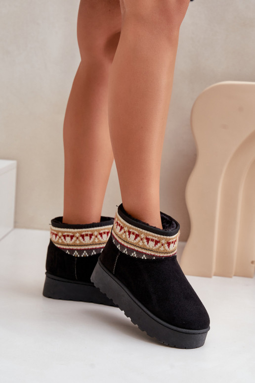 sniego batai  su raštais su platforma Juodos spalvos Avatharia