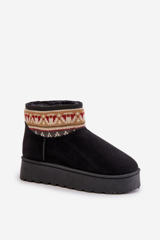 sniego batai  su raštais su platforma Juodos spalvos Avatharia