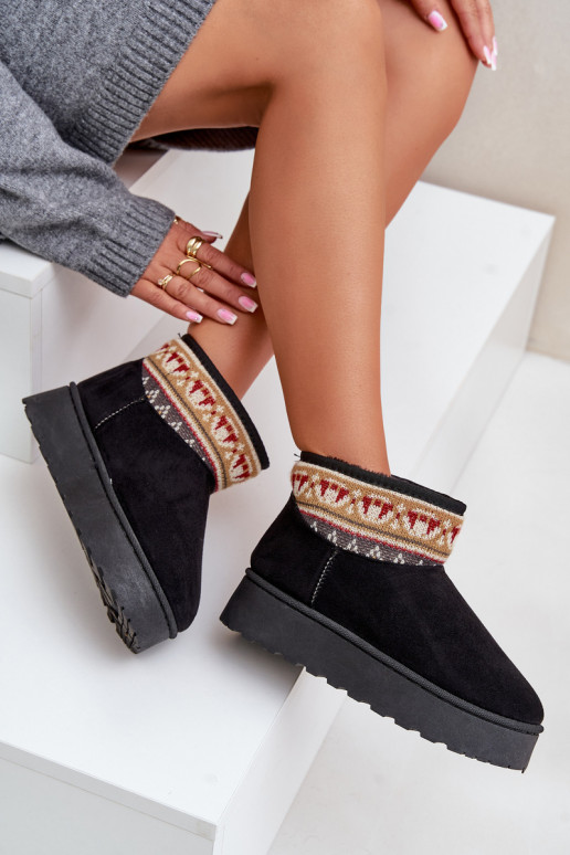 sniego batai  su raštais su platforma Juodos spalvos Avatharia