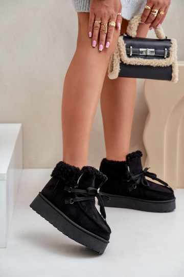 sniego batai  su platforma su kailiuku Typu Branek Juodos spalvos Ciabellae 2