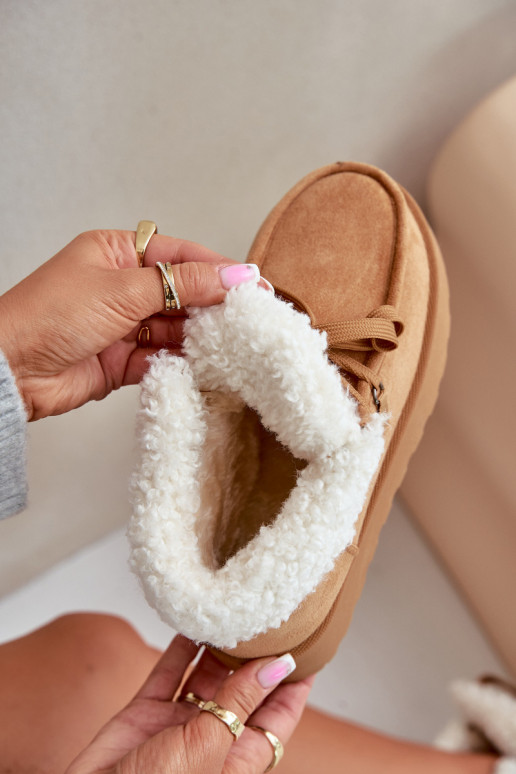 sniego batai  su platforma su kailiuku Typu Branek rudos spalvos Ciabellae