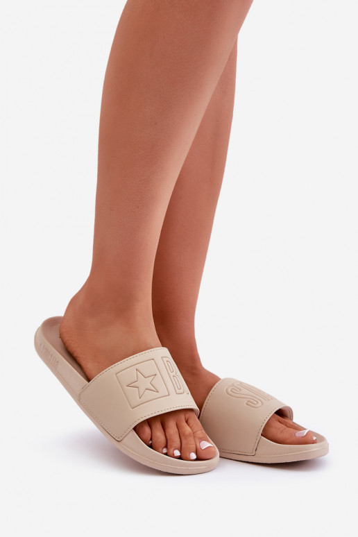  Moteriškos šlepetės Big Star OO274043 smėlio spalvos