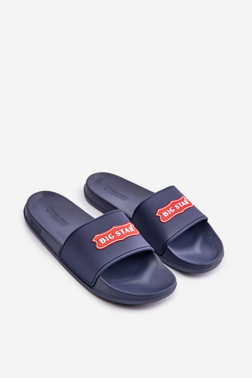 Moteriškos šlepetės Big Star OO274039 tamsiai mėlynos spalvos