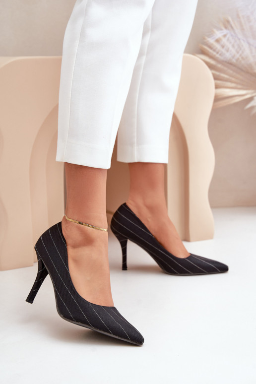  aukštakulniai bateliai  su dryžiais Juodos spalvos Tifidra