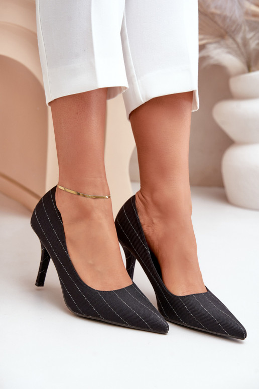  aukštakulniai bateliai  su dryžiais Juodos spalvos Tifidra