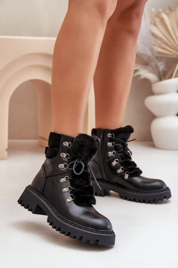 pašiltinti Aulinukai batai  iš eko odos Juodos spalvos Willatta