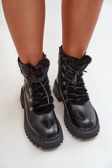 pašiltinti Aulinukai batai  iš eko odos Juodos spalvos Willatta 2