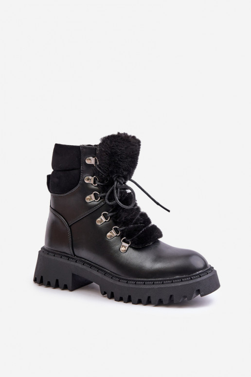 pašiltinti Aulinukai batai  iš eko odos Juodos spalvos Willatta