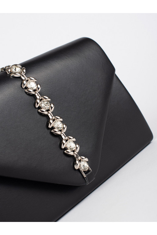 juoda rankinė voko tipo puošti kristalais juoda rankinė voko tipo puošti kristalais